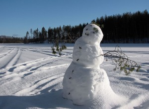 A snowman, yesterday