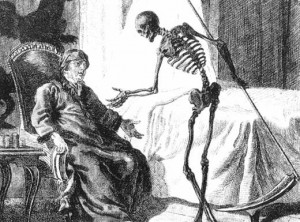 The Grim Reaper chats to a diabetic, yesterday